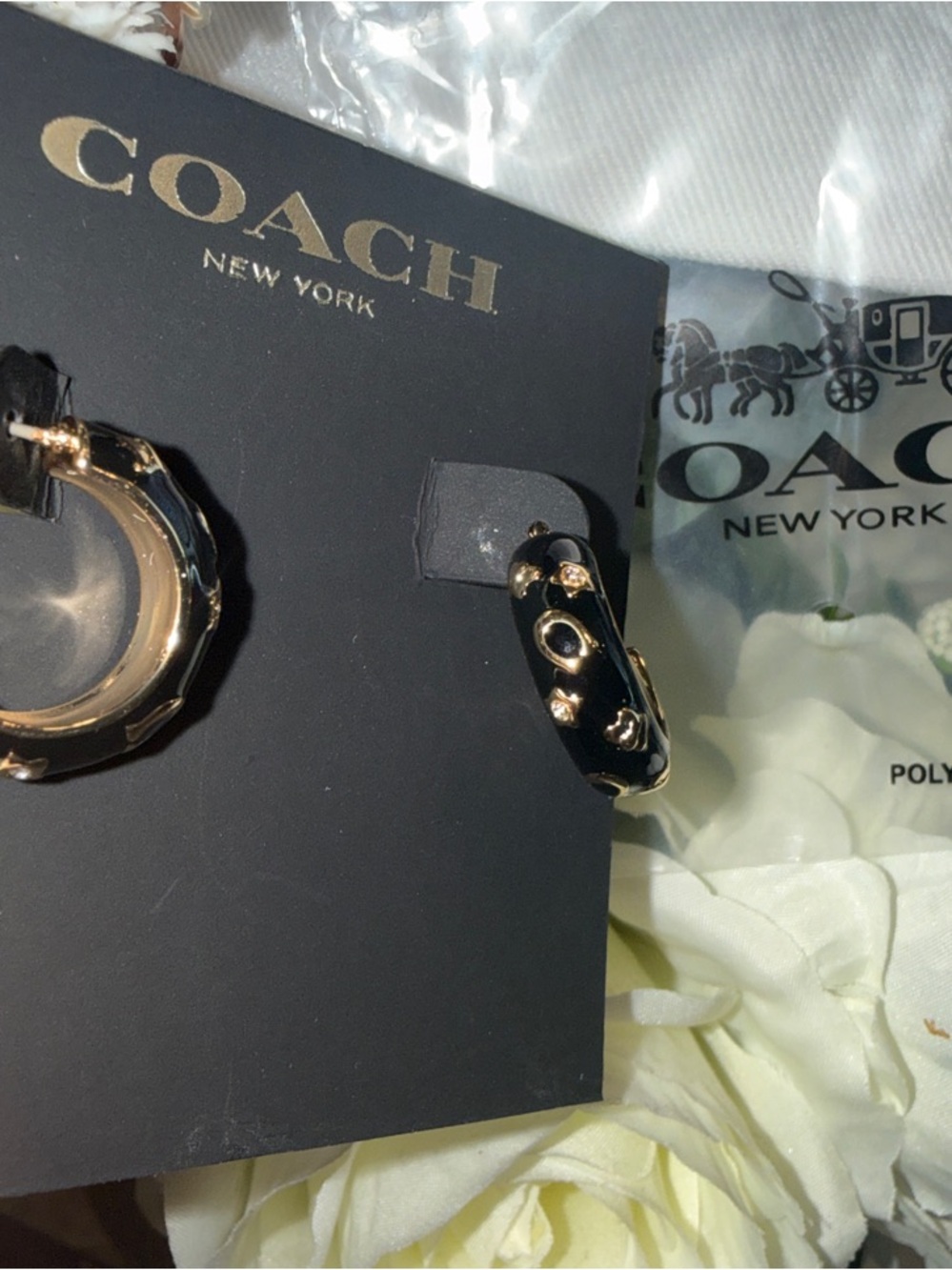 Coach Black Hoop with gold stars and letter “C” - Picture 3 of 4